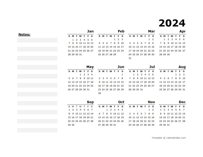 Kalender zum selber gestalten 2024