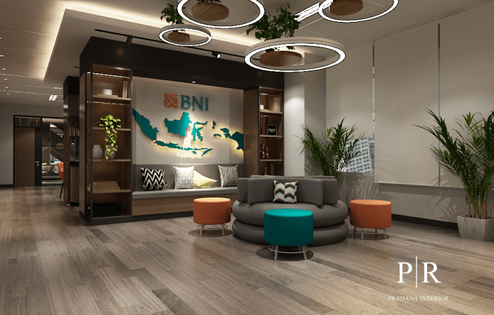 Konsep desain interior bank bni